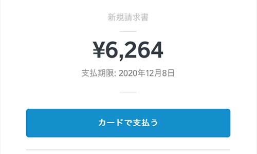 ゆきぐに酵素販売店のオンライン請求書サンプル2